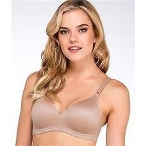 NWOt Warner's 36A Cloud 9 Full-Coverage Wire-Free Contour Bra 1269 Beige 92783